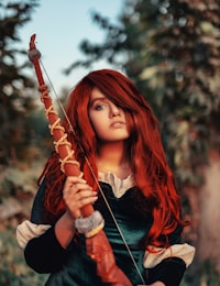 Archer cosplay with bow