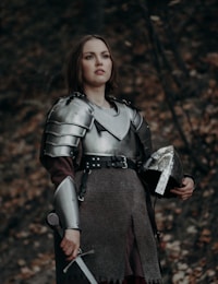 Knight cosplay with sword